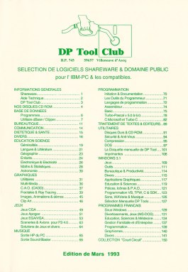 Catalogue DP Tool Club