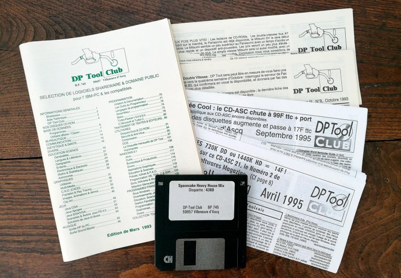 Catalogue, bulletins et disquette DP Tool Club